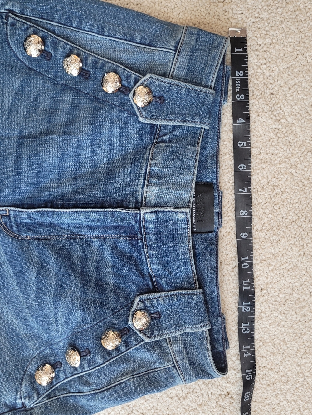 *NWT* WHBM High Rise Mariner Wide Leg Everyday Soft Jeans Sz 8R - Picture 11 of 12